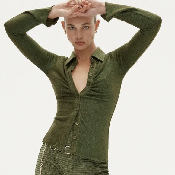 Ownley Wilbur Shirt in Green Moss - Picture 1 of 7